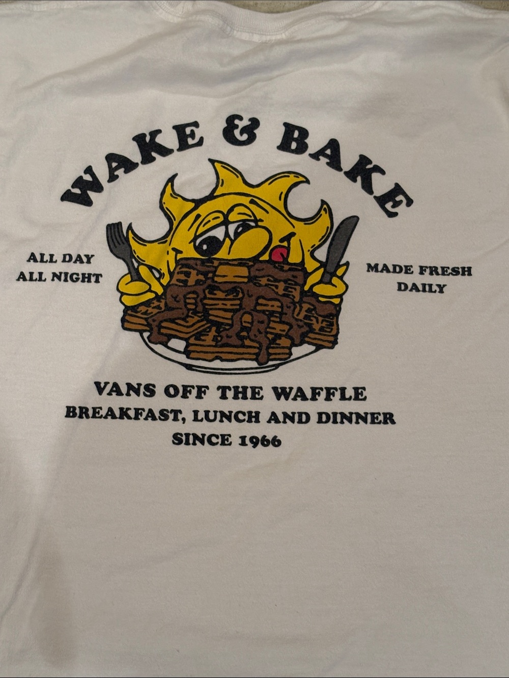 Vans I Love Waffles Vintage Style Graphic Tee